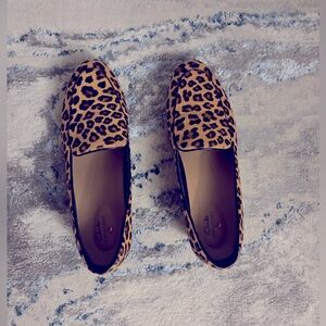Clark’s Cheetah Loafer Flats